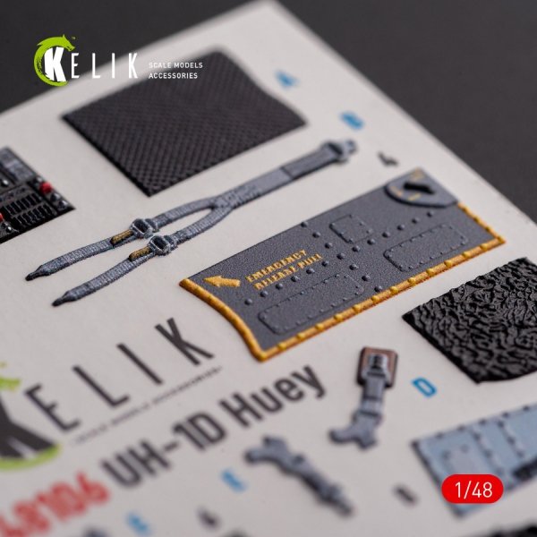 KELIK K48106 UH-1D &quot;Huey&quot; - interior 3D decals for Zimi Model/KittyHawk kit 1/48