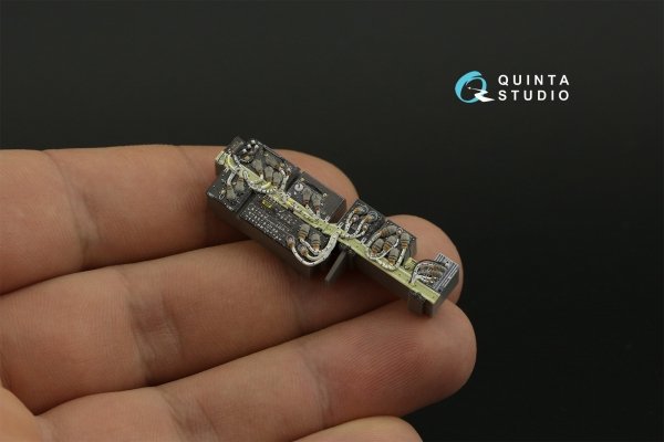 Quinta Studio QD35117 AH-64D Extended forward avionics bays 3D-Printed &amp; coloured Interior on decal paper (Meng) 1/35