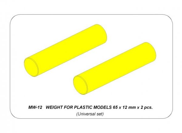 Aber MW-12 Dociążenie do plastikowych modeli / WEIGHT FOR PLASTIC MODELS 65 x 12 mm x 2 pcs