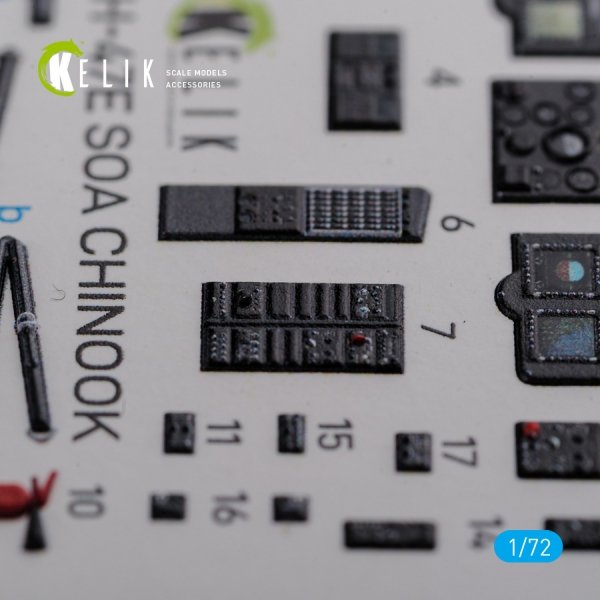 KELIK K72102 MH-47E interior 3D decals for Italeri kit 1/72
