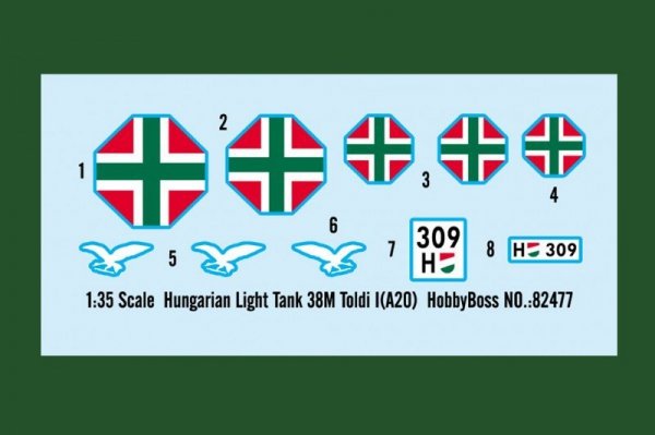 Hobby Boss 82477 Hungarian Light Tank 38M Toldi I(A20) (1:35)