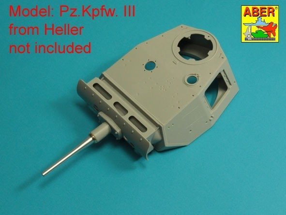 Aber 16 L-21 German barrel 50mm KwK 38L/42 forPz.Kpfw.IIIAusf.G,H,J (early) / Lufa 50mm KwK 38L/42 do czołgu Panzer III G,H,J wczesny 1/16