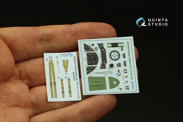 Quinta Studio QD48402 Gloster Gladiator MKII 3D-Printed &amp; coloured Interior on decal paper (I Love Kit) 1/48