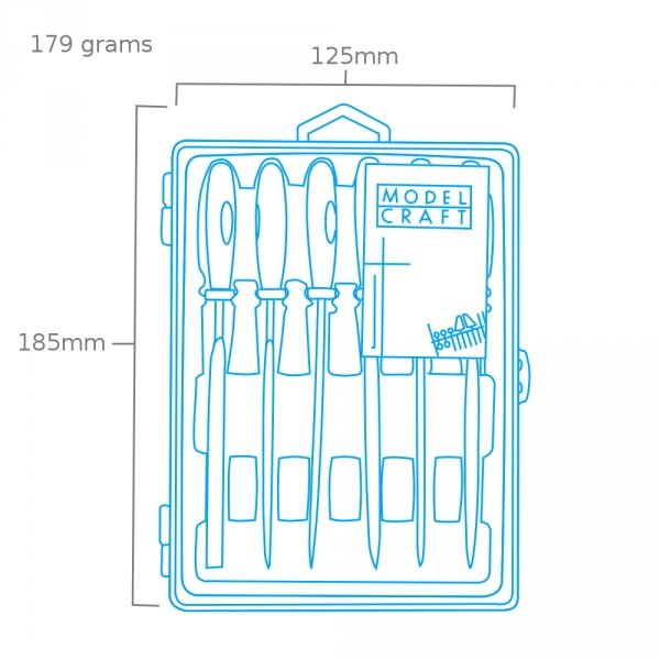 Modelcraft PFL6004 6 Pce Needle File Set
