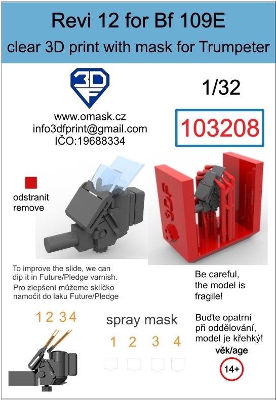 Omask 103208 Revi 12 for Bf109E (Trumpeter) 1/32