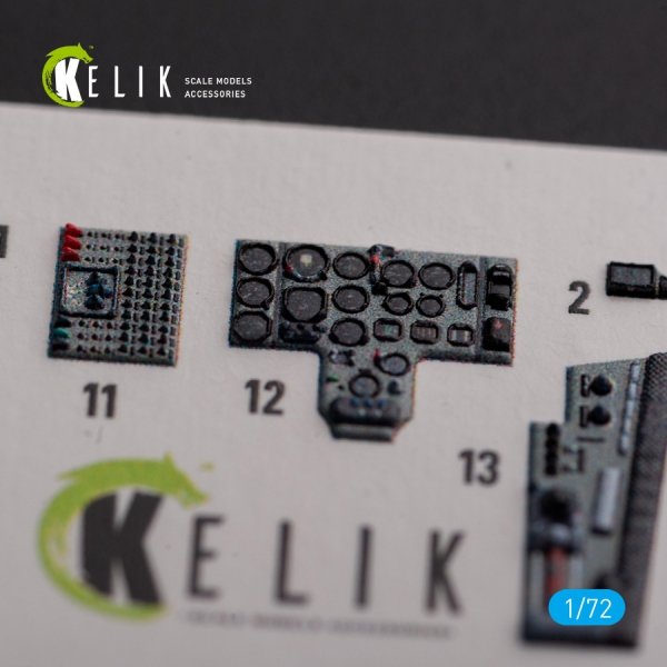 KELIK K72142 Mig-29 Fulcrum-C 9-13 interior 3D decals for GWH kit 1/72