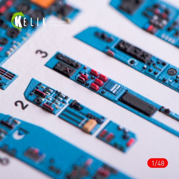 KELIK K48025 SU-24 INTERIOR 3D DECALS FOR TRUMPETER KIT 1/48