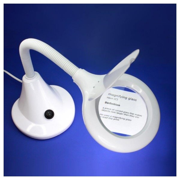 Lightcraft LC8082LED-EU LED Compact Flexi Magnifier Lamp (EU Plug) / Kompaktowa Giętka Lampka Powiększająca LED