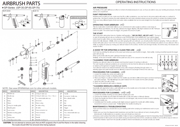 Sparmax GP-70 Spray Gun - 0.7 mm Nozzle