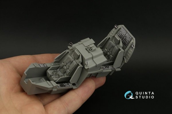 Quinta Studio QD35099 AH-64E 3D-Printed &amp; coloured Interior on decal paper (Takom) 1/35