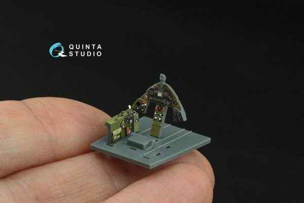 Quinta Studio QD72148 F6F-5 Hellcat 3D-Printed coloured Interior on decal paper (Eduard) 1/72