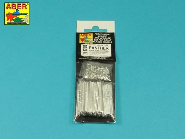 Aber 16170B Set of pins for Panther tank tracks x176 pcs / Zestaw sworzni do gąsienic czołgu Panther x176 szt  1/16