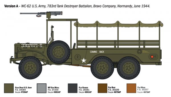 Italeri 96230 Dodge WC-62/63 1 1/2 ton 6x6 TRUCK 1/35