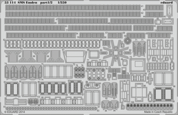 Eduard 53114 SMS Emden part 1 REVELL 1/350