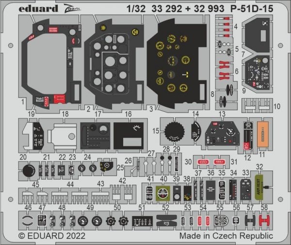 Eduard 32993 P-51D-15 interior REVELL 1/32
