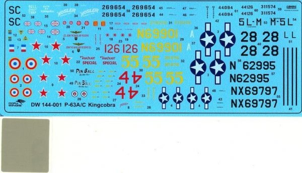 Dora Wings 14401 BELL P-63A P-63C KINGCOBRA Fighter DOUBLE KIT 1/144