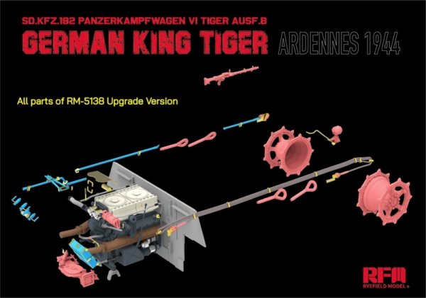Rye Field Model 5138 German King Tiger Pz.Kpfw. VI Ausf. B Ardennes 1944 Upgrade Version 1/35