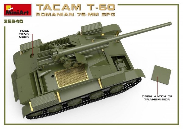 MiniArt 35240 ROMANIAN 76-mm SPG TACAM T-60 INTERIOR KIT 1/35