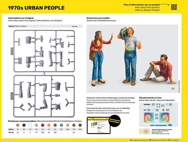 Heller 58757 Starter Kit - 1970s Urban People 1/24