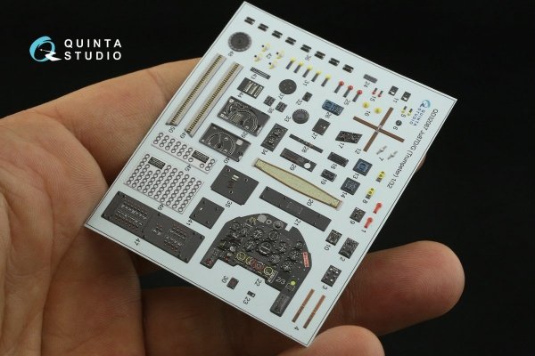Quinta Studio QD32087 Ju87 D/G 3D-Printed &amp; coloured Interior on decal paper (Trumpeter) 1/32