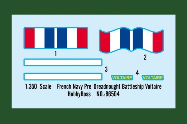 Hobby Boss 86504 French Navy Pre-Dreadnought Battleship Voltaire 1/350
