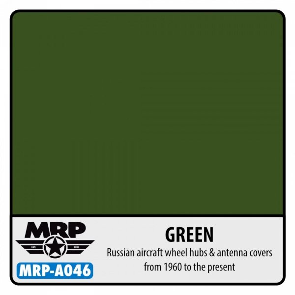 Mr. Paint MRP-A046 Green (wheels hubs &amp; antenna covers) Russian AF - aqua colors - 17ml