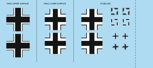 Eduard D48043 Bf 109F-2 national insignia EDUARD 1/48 