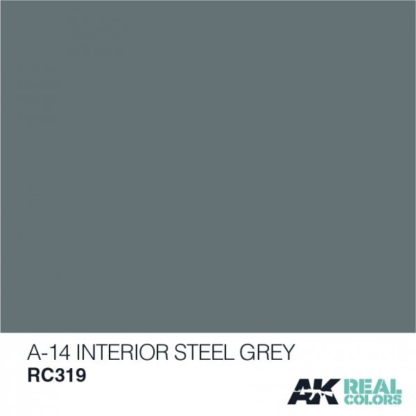 AK Interactive RC319 A-14 INTERIOR STEEL GREY 10ML