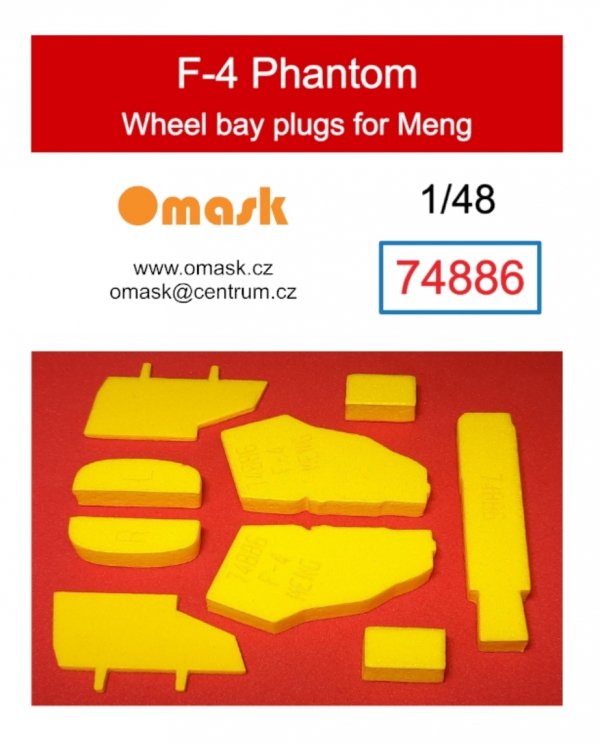 Omask 74886 F-4 Phantom wheel bay plugs (for MengLS-015, LS-017 ) 1/48