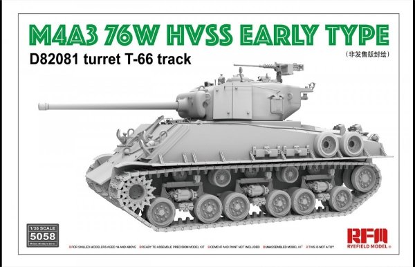 Rye Field Model 5058 M4A3 76W HVSS EARLY TYPE 1/35