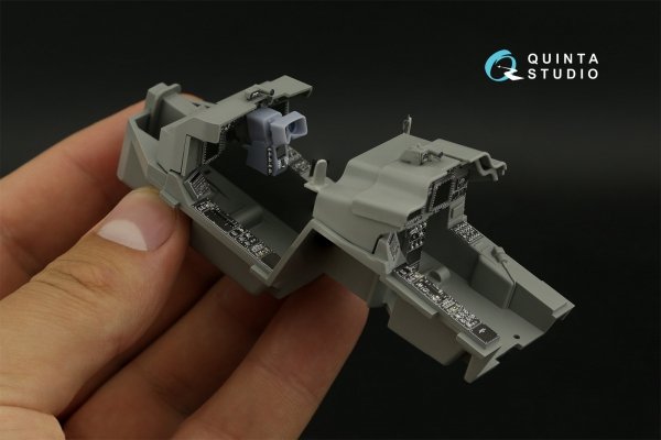 Quinta Studio QDS+35106 AH-64D 3D-Printed &amp; coloured Interior on decal paper (Takom) (Small version) (with 3D-printed resin parts) 1/35
