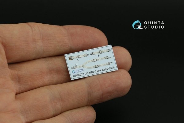 Quinta Studio QD48319 F4F-3 late 3D-Printed &amp; coloured Interior on decal paper (Eduard) 1/48