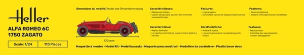 Heller 80715 Alfa Romeo 6C 1750 Zagato 1/24