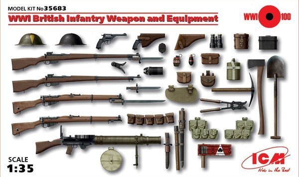 ICM 35683 WWI British Infantry Weapon and Equipment (1:35)
