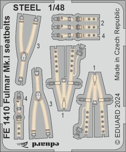 Eduard FE1410 Fulmar Mk. I seatbelts STEEL TRUMPETER 1/48