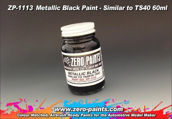 Zero Paints ZP-1113 Metallic Black Paint (Similar to TS40) 60ml