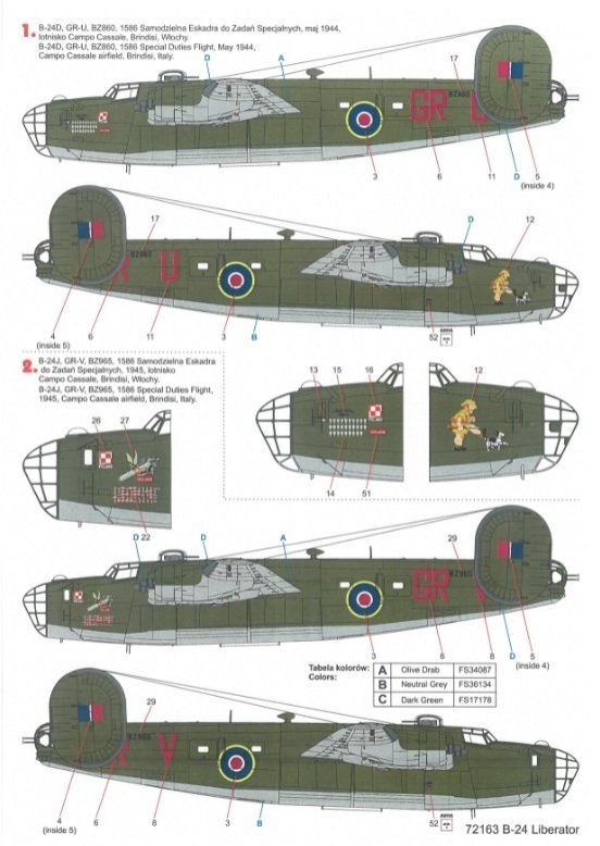 Techmod 72163 B-24 Liberator 1/72