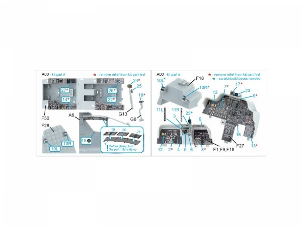 Quinta Studio QDS-35132 AH-64A 3D-Printed coloured Interior on decal paper (Trumpeter) (Small version) 1/35