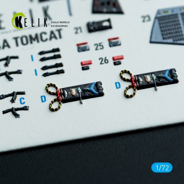 Kelik K72217 F-14A Tomcat - interior 3D decals for HobbyBoss kit (1/72)