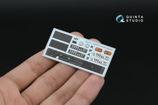 Quinta Studio QDS-35161 KrAZ-6322 3D-Printed &amp; coloured Interior on decal paper (HobbyBoss) (Small version) 1/35