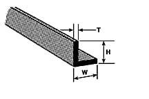 Plastruct 90003 Kątownik &quot;L&quot; 2.4mm x 2.4mm x 0.6mm x 375mm (ABS) / 8 szt.