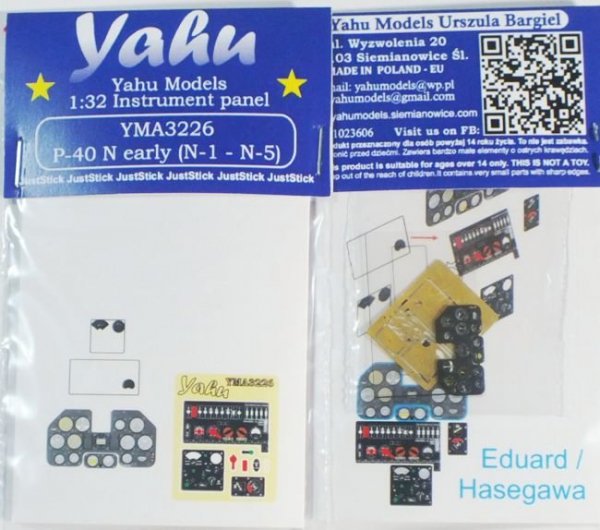 Yahu YMA3226 P-40 N early N1 – N5 (Hasegawa, Eduard) 1:32