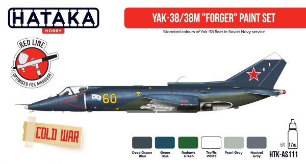 Hataka Hobby HTK-AS111 Yak-38/38M &quot;Forger&quot; paint set (6x17ml)