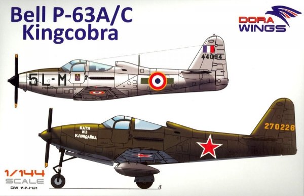 Dora Wings 14401 BELL P-63A P-63C KINGCOBRA Fighter DOUBLE KIT 1/144
