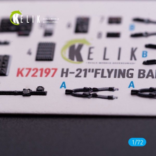 Kelik K72197 H-21 "Flying Banana" - interior 3D decals for Italeri kit (1/72)