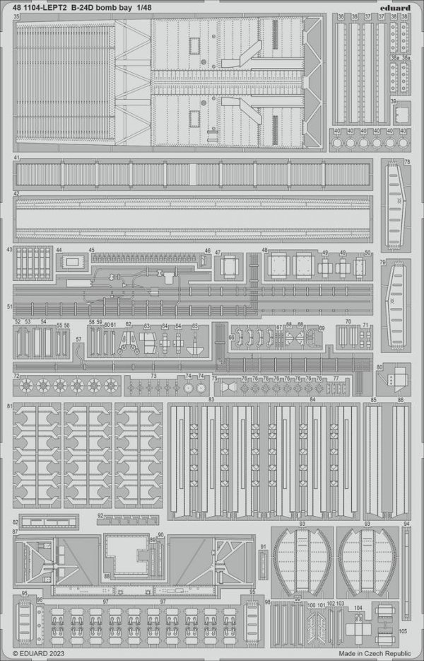 Eduard 481104 B-24D bomb bay REVELL 1/48