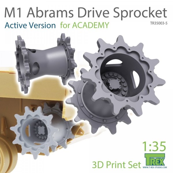 T-Rex Studio TR35003-5 M1 Abrams Sprocket Set A (Active Version)for ACADEMY 1/35