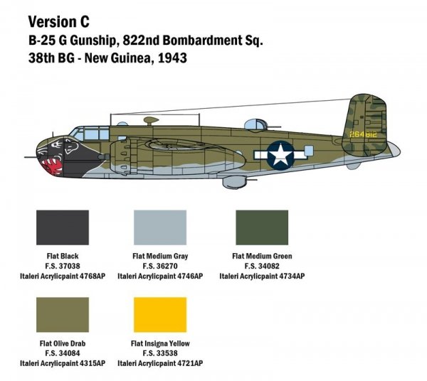 Italeri 2787 B-25G Mitchell 1:48