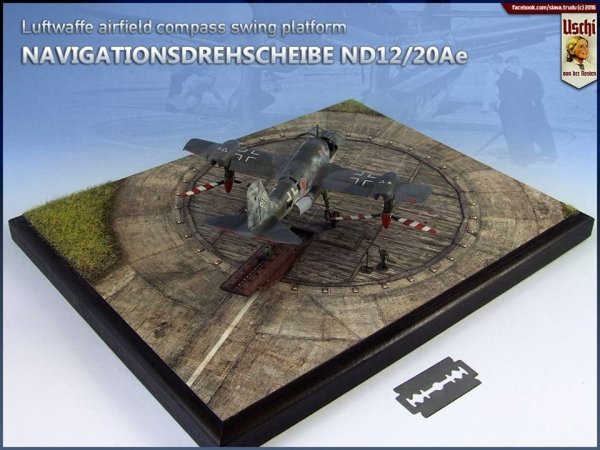Uschi 3046 Display diorama Luftwaffe Compass Swing Ramp circular 1/72
