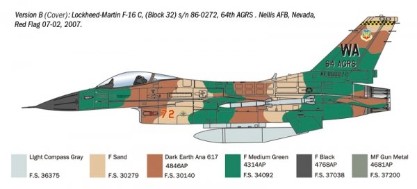 Italeri 35105 F-16C Fighting Falcon - WAR THUNDER 1/48